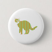 Gemusterte Katze Button (Vorderseite)