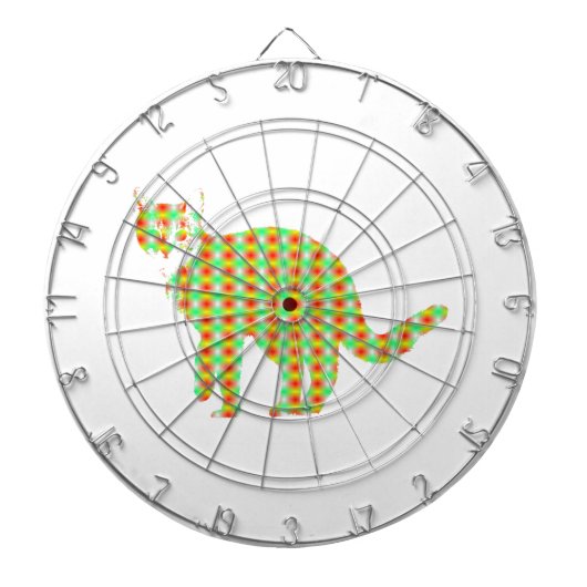 Gemusterte Katze Dartscheibe (vorne)