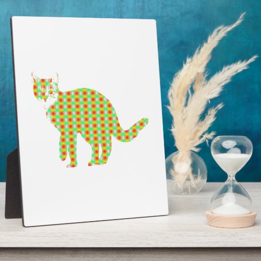 Gemusterte Katze Fotoplatte (Seite)