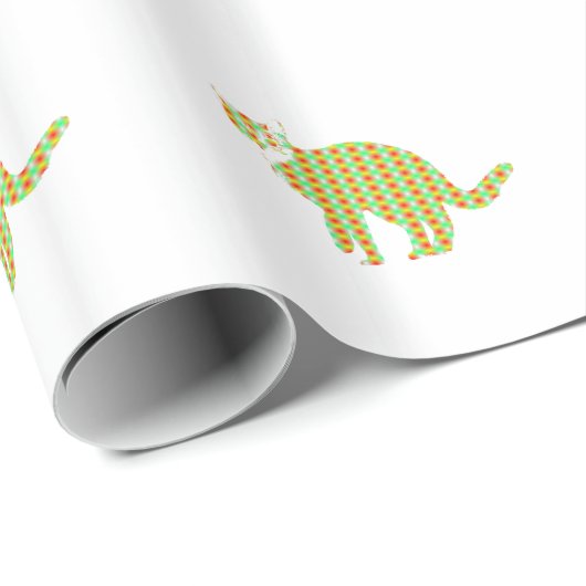 Gemusterte Katze Geschenkpapier (Rolleneckpunkt)