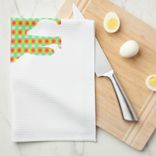 Gemusterte Katze Handtuch (Viertel Falte)