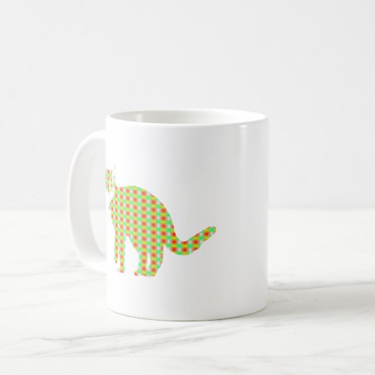 Gemusterte Katze Kaffeetasse (Vorderseite Links)