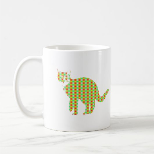 Gemusterte Katze Kaffeetasse (Links)