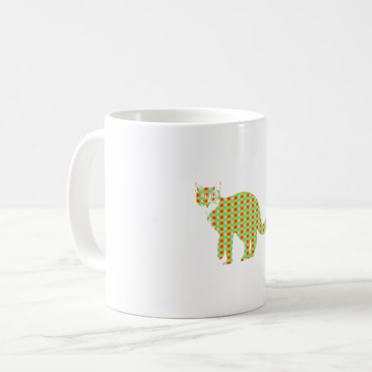 Gemusterte Katze Kaffeetasse (Vorderseite Links)