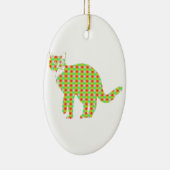 Gemusterte Katze Keramik Ornament (Rechts)