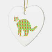 Gemusterte Katze Keramikornament (Links)