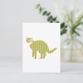 Gemusterte Katze Postkarte (Stehend Vorderseite)