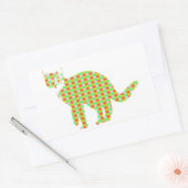Gemusterte Katze Rechteckiger Aufkleber (Umschlag)