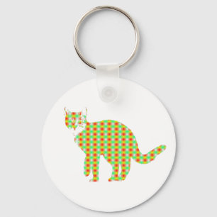 Gemusterte Katze Schlüsselanhänger