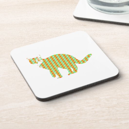 Gemusterte Katze Untersetzer (Linke Seite)