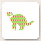 Gemusterte Katze Untersetzer (Vorderseite)