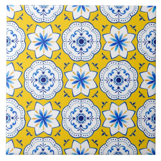 Gemusterte Keramik im italienischen Stil. Fliese (Vorderseite)