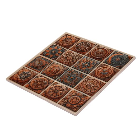 Gemusterte Keramik Tiles Fliese (Seite)