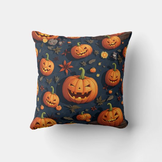 Gemusterte Kissen aus Kürbisgeflecht (Rückseite)