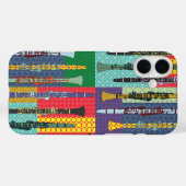 Gemusterte Klarinette Case-Mate iPhone Hülle (Rückseite (Horizontal))