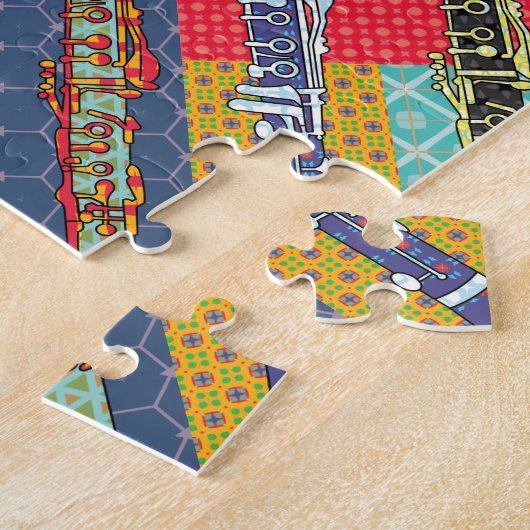 Gemusterte Klarinette Puzzle (Seite)