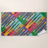 Gemusterte Klarinette Strandtuch (Vorderseite)