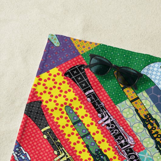 Gemusterte Klarinette Strandtuch (Beispiel)