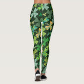 Gemusterte Kleeblätter Leggings (Rückseite)
