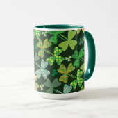Gemusterte Kleeblätter Tasse (VorderseiteRechts)