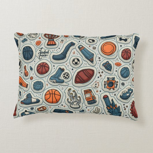 gemusterte Kopfkissen Dekokissen (Rückseite)