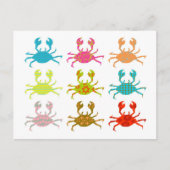 Gemusterte Krabben Postkarte (Vorderseite)