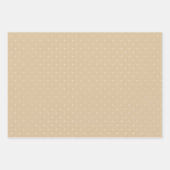 Gemusterte Kraft-Tan-Streifen Geschenkpapier Set (Vorderseite 2)