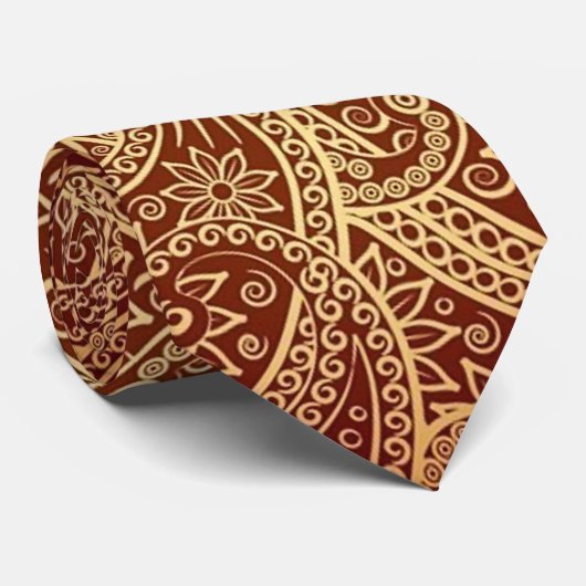 gemusterte Krawatte von Rotgold (Gerollt)