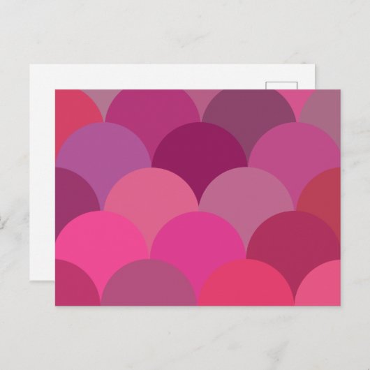 Gemusterte Kreise Postkarte (Vorne/Hinten)