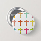 Gemusterte Kreuze Button (Vorne & Hinten)