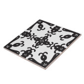 Gemusterte Küchen-/Badezimmer-Schwarzweiss-Fliese Fliese (Seite)