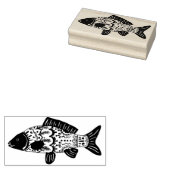 Gemusterte Küstenfische Gummistempel (Stempel)