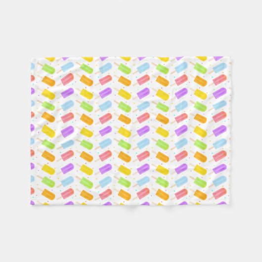 Gemusterte leckere Sommerkollektion Popsicle & Dot Fleecedecke (Vorderseite (Horizontal))