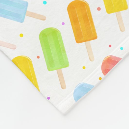 Gemusterte leckere Sommerkollektion Popsicle & Dot Fleecedecke (Ecke)