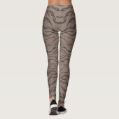 Gemusterte Leggings aus Brauner-nahtloser Tiger (Rückseite)