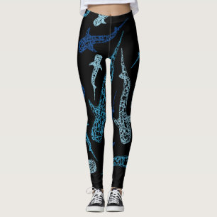 Gemusterte Leggings des Walhaifischs