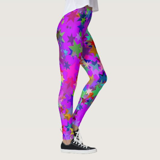 Gemusterte Leggings in leuchtenden Farben (Rechts)