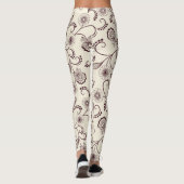 Gemusterte Leggings mit Blumenbezug (Rückseite)