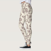 Gemusterte Leggings mit Blumenbezug (Links)