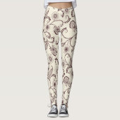 Gemusterte Leggings mit Blumenbezug (Vorderseite)