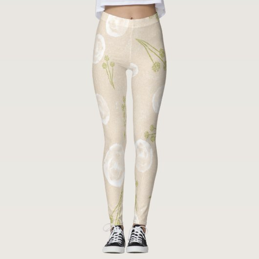 Gemusterte Leggings mit Blumenbezug (Vorderseite)