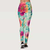 Gemusterte Leggings mit Blumenbezug (Rückseite)