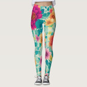 Gemusterte Leggings mit Blumenbezug (Vorderseite)