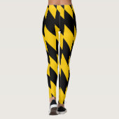 Gemusterte Leggings mit schwarzer und gelber Geome (Rückseite)