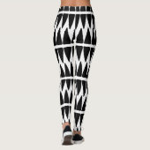 Gemusterte Leggings Schwarz/Weiß (Rückseite)