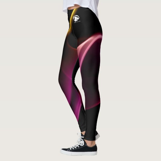 Gemusterte Leggings - Weißes B&B-Logo (Links)