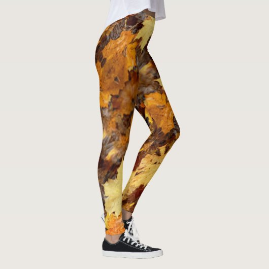 Gemusterte Leggings - Weißes B&B-Logo (Rechts)