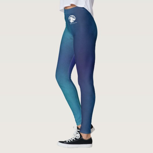 Gemusterte Leggings - Weißes Logo (Links)