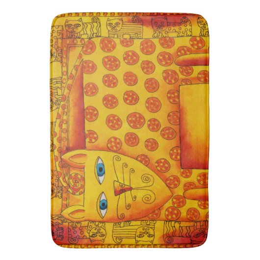 Gemusterte Leopard-Aquarellbilder Badematte (Vorderseite Vertikal)