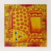 Gemusterte Leopard Cat Watercolor Illustration Puzzle (Vertikal)